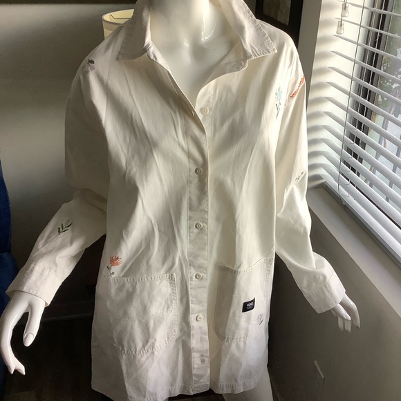 Vans Micro Ditsy Flora Marshmallow Long Lightweight Jacket/Dress - Picture 8 of 9